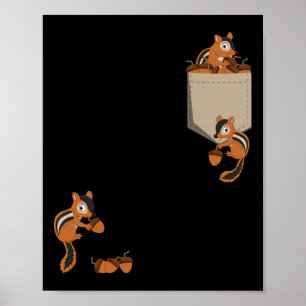 Cute Climbing Squirrels - Rodent Squirrel Lover An Poster