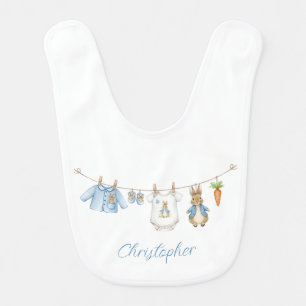 Cute Clothesline Peter the Rabbit Baby Bib