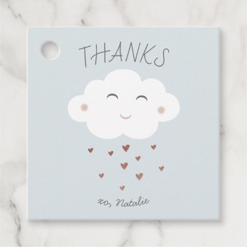 Cute cloud baby shower favor tags