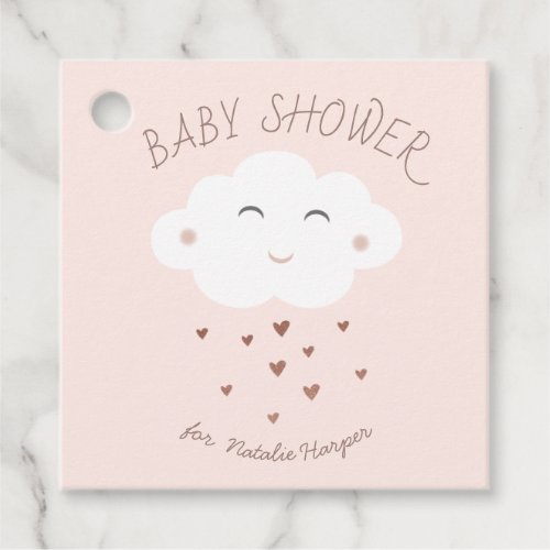 Cute cloud baby shower favor tags