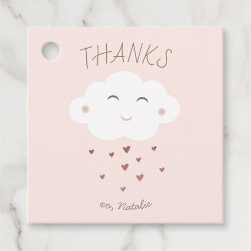 Cute cloud baby shower favor tags