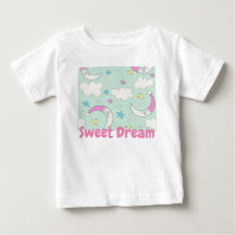 cute cloud moon stars baby t-shirt