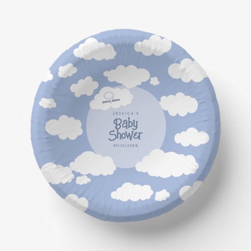 Cute Cloud Nine 9 Baby Shower Whimsical Party Paper Bowls