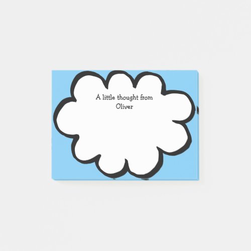 Cute Cloud Personalized Name Message Post_it Notes