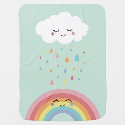 Cute Cloud Rainbow Blanket Baby Nursery Decor Gift