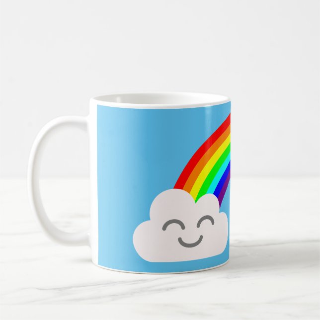 Cute Clouds and a Rainbow Coffee Mug (Left)