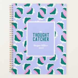 Cute clouds and mushrooms Baby blue Personalise Planner
