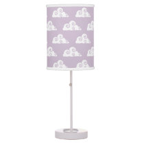 Cute Clouds Pattern Purple Nursery lamp