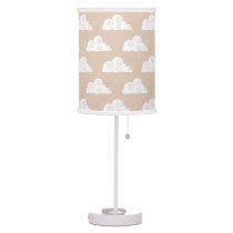 Cute Clouds Pattern Tan Nursery lamp