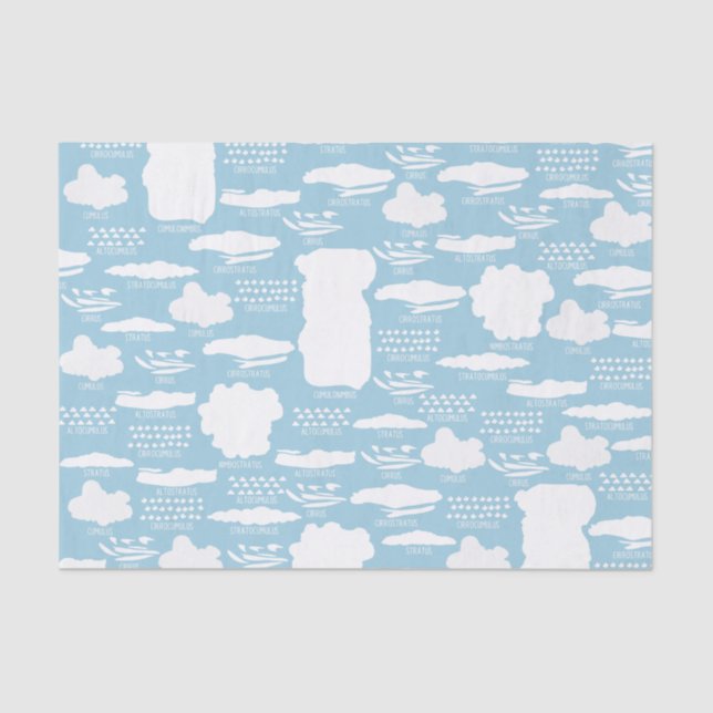 Cute Clouds Tissue Paper (Front)