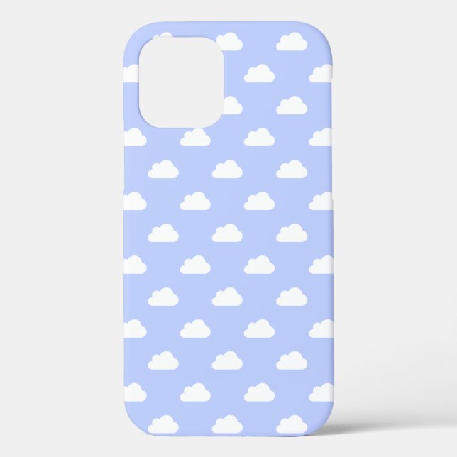 Cute Clouds White on Blue Case-Mate iPhone Case (Back)