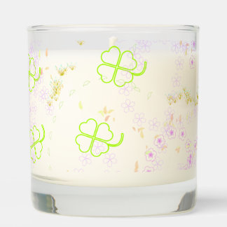 Cute Clover & Sakura Scented Jar Candle