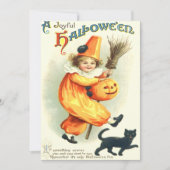Cute Clown Black Cat Jack O Lantern (Front)