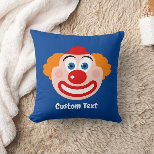 Cute clown face thow pillow for kids room