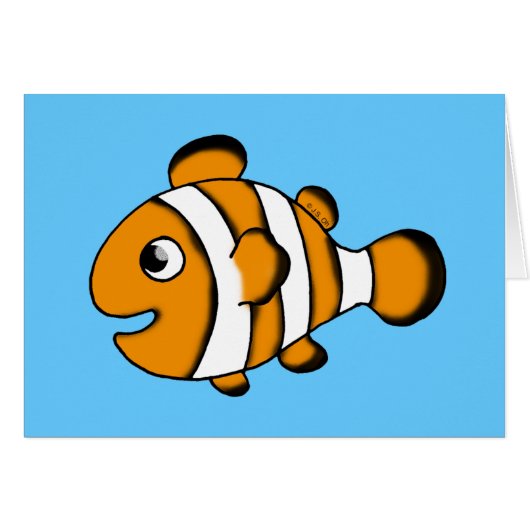 cute clown fish cards (Front Horizontal)
