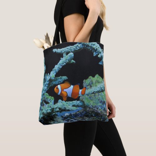 Cute Clown Fish in Coral Tote Bag