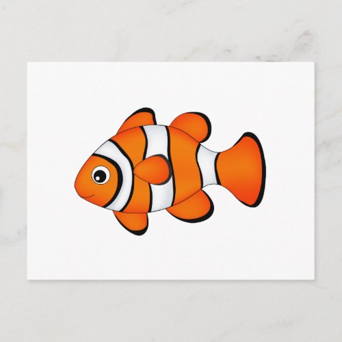 cute clown fish postcard