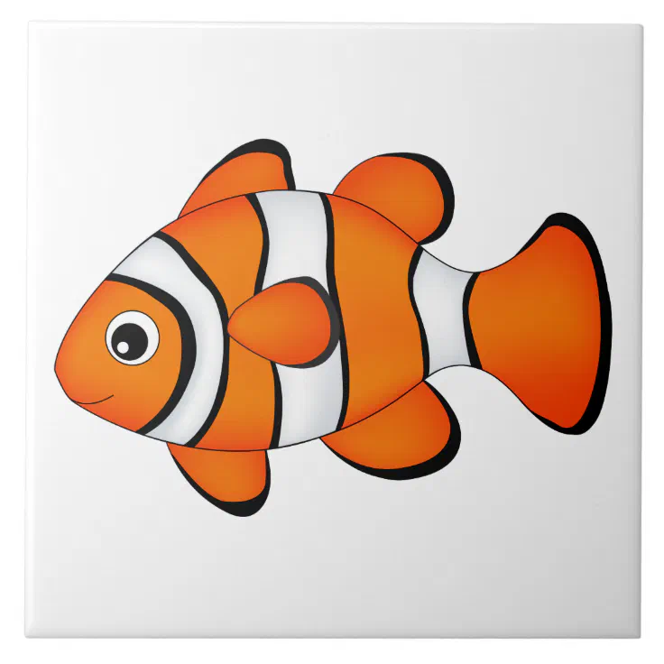 cute clown fish tile | Zazzle
