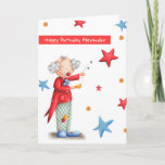 Cute Clown Personalized Happy Birthday Card<br><div class="desc">Personalized birthday card with an illustration of a cute clown. Birthday cards with clowns don't have to be scary. Personalize it with your own message. Illustrated and designed by Patricia Alvarez.</div>