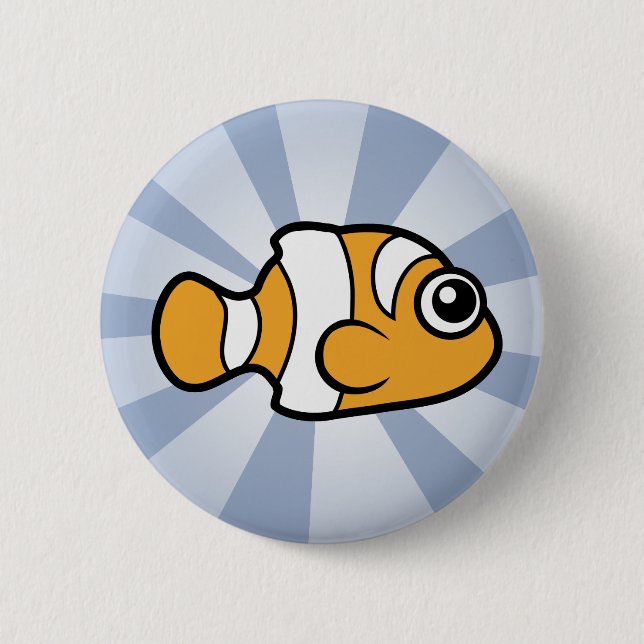 Cute Clownfish Pinback Button (Front)