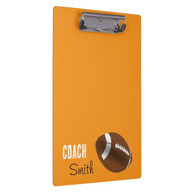 Cute Coach Football Sports Clipboard  (Right)