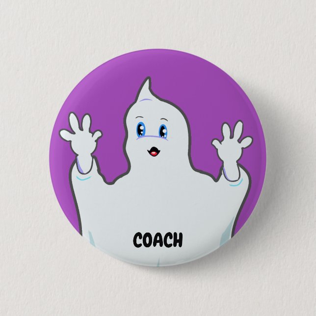 Cute Coach Ginger Ghost Button (Front)