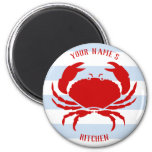 Cute Coastal Crab With Your Name Nautical Beach Magnet at Zazzle