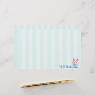 Cute Coastal Hand Drawn Lobster  Stationery