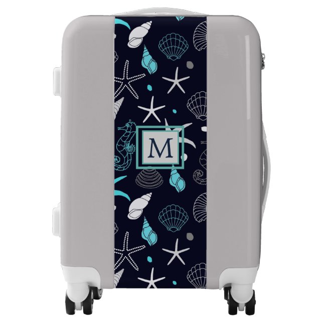 Cute Coastal | Monogram Luggage (Front)