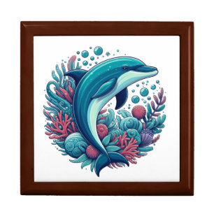 Cute, coastal/nautical dolphin  gift box