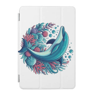 Cute, coastal/nautical dolphin iPad mini cover