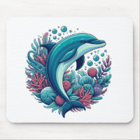 Cute, coastal/nautical dolphin