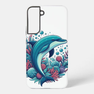 Cute, coastal/nautical dolphin samsung galaxy s22+ case