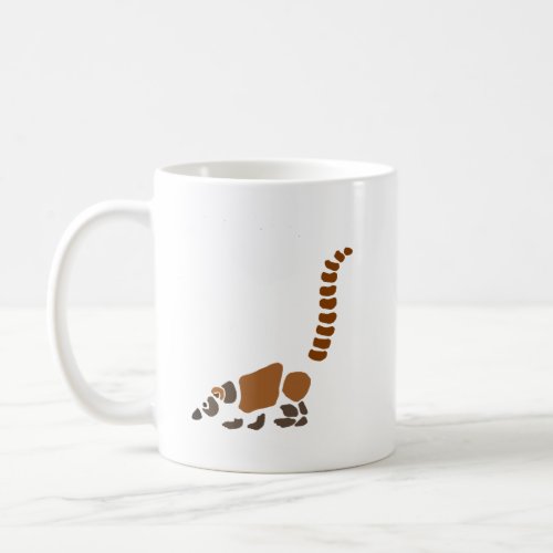 Cute Coati Mundi Abstract Art Coffee Mug