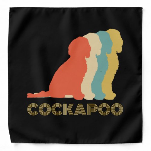Cute Cockapoo Dog Breed Vintage Look Design Bandana