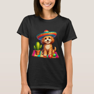 Cute cockapoo dog cinco de mayo sombrero cactus T-Shirt