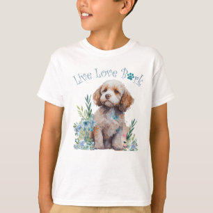Cute Cockapoo Dog Floral T-Shirt