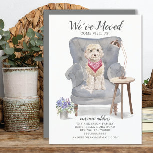 Cute Cockapoo Dog We've Moved Moving Announcement