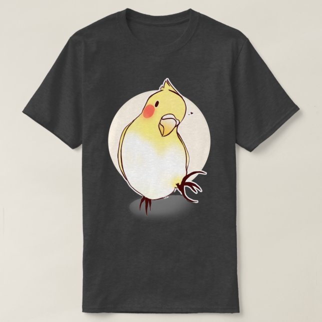 Cute Cockatiel Bird T-Shirt (Design Front)