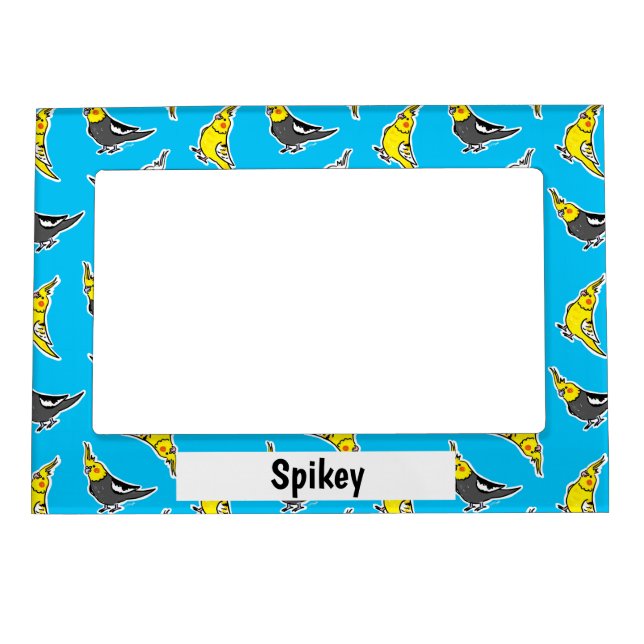 Cute Cockatiel Parrot Pattern Magnetic Frame (Front)