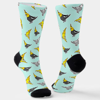 Cute Cockatiel Parrot Pattern Socks