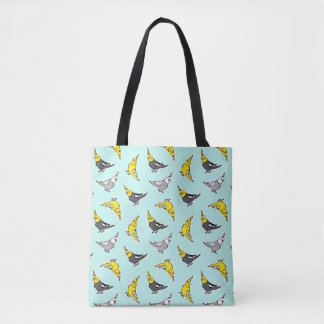 Cute Cockatiel Parrot Pattern Tote Bag