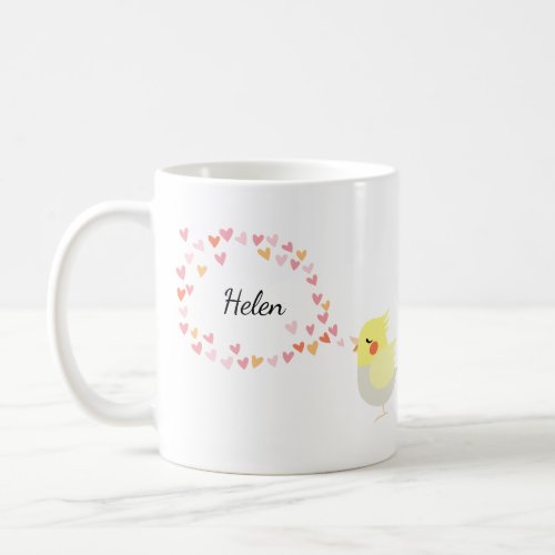 Cute Cockatiel Pet Bird Budgie Parakeet Custom Coffee Mug