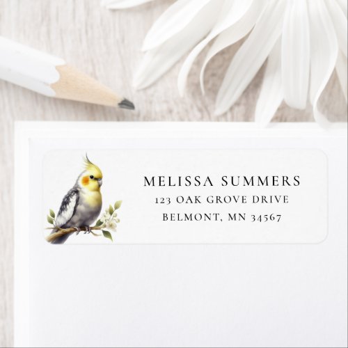 Cute Cockatiel Return Address Label