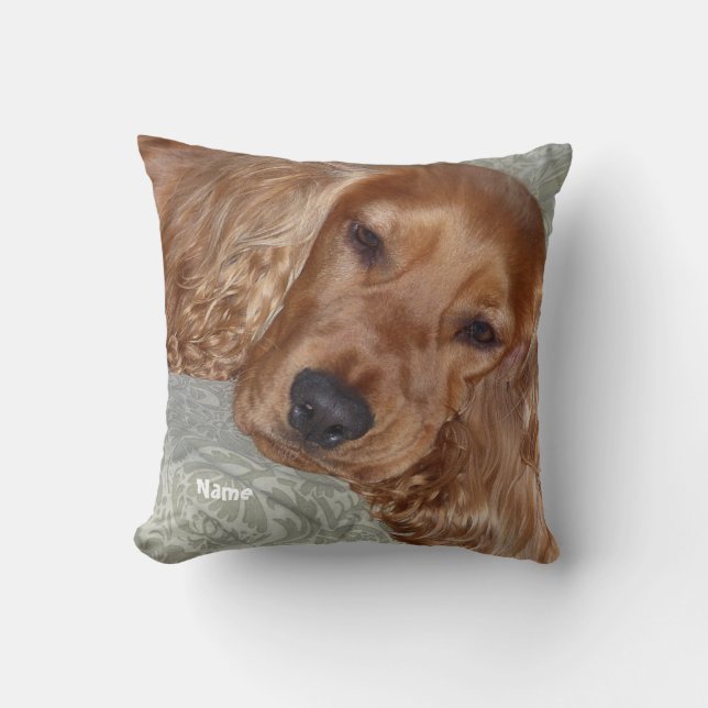Cute Cocker Spaniel Gifts personalized Throw Pillow (Front)