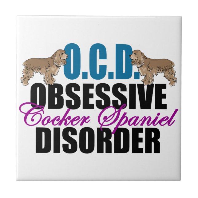 Cute Cocker Spaniel Tile (Front)