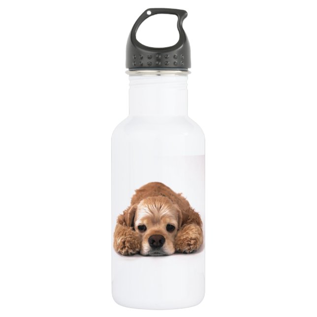 Cute Cocker Spaniel Water Bottle (Front)