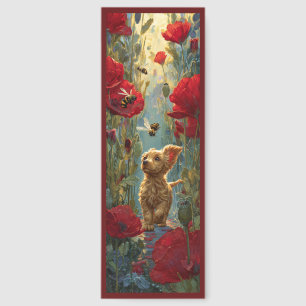 Cute Cocker Spaniel With Flowers Bookmarks