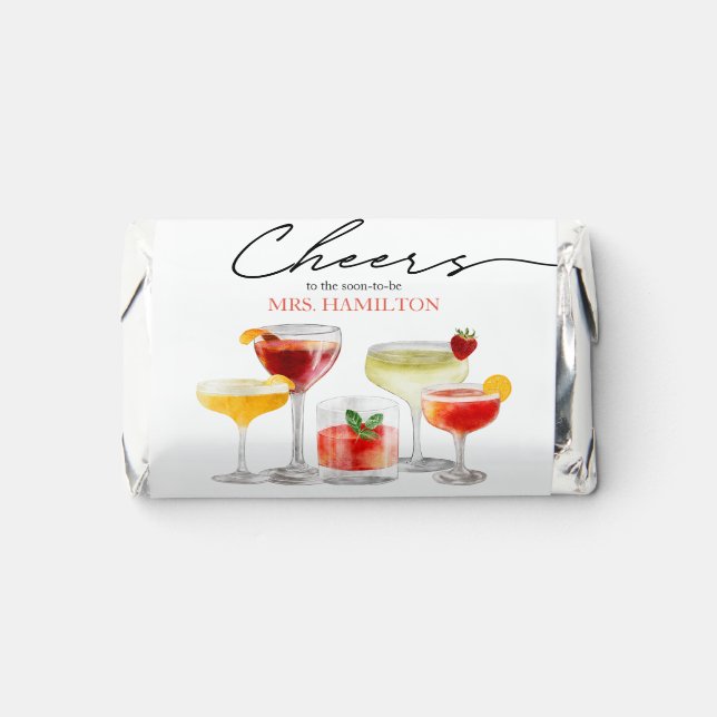 Cute Cocktail Bridal Shower Party Hershey's Miniatures (Front)
