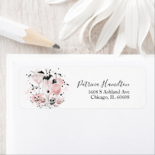 Cute Cocktails Halloween Bridal Shower Label